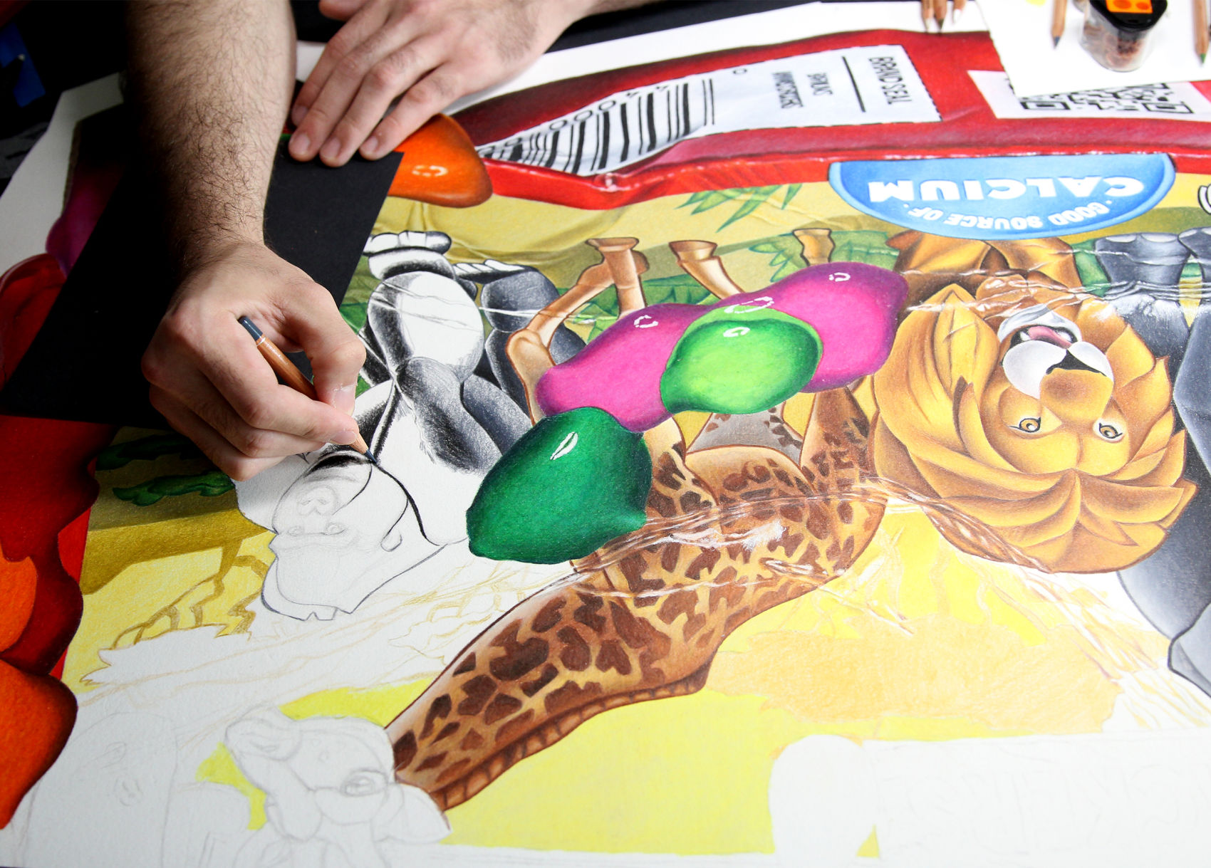Student shares a piece of himself through color